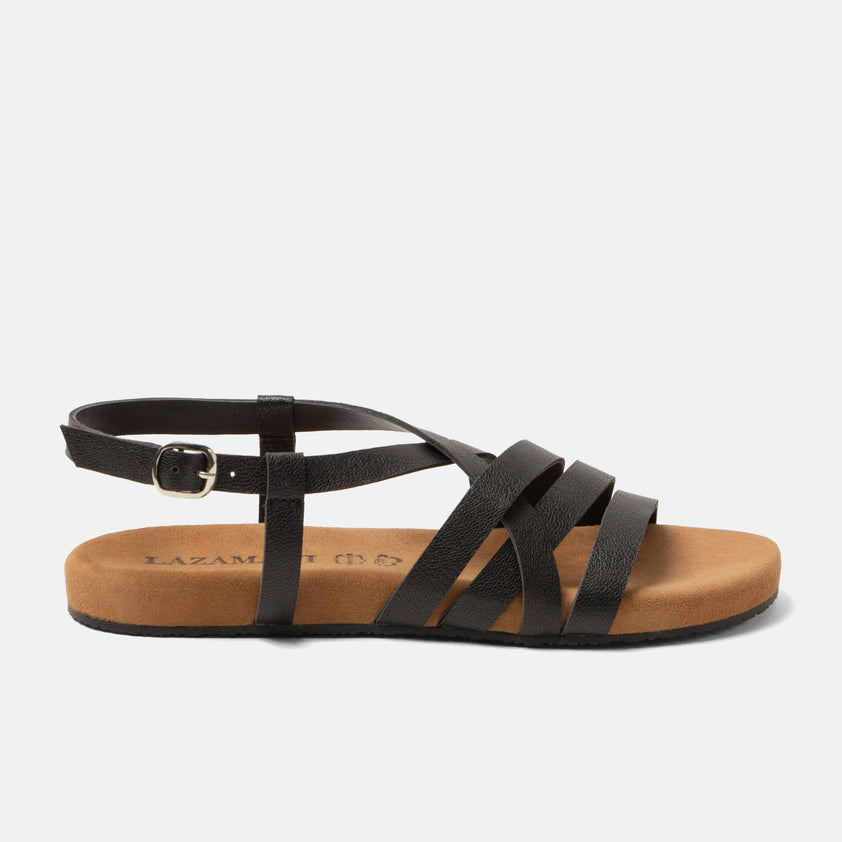 Lotta Damen Leder-Sandalen Black