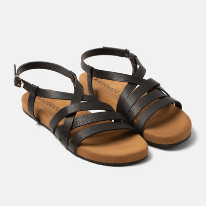 Lotta Damen Leder-Sandalen Black