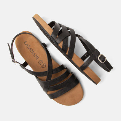 Lotta Damen Leder-Sandalen Black