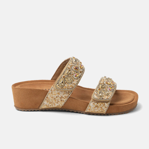 Bo Damen Pantoletten Beige