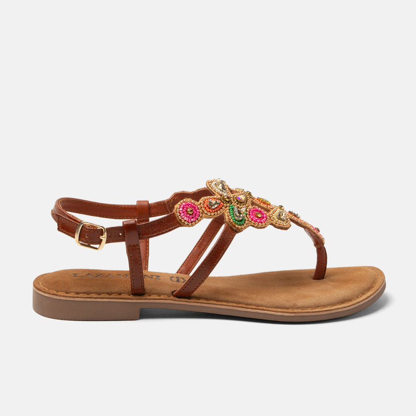 Dante Damen Leder-Sandalen Pink
