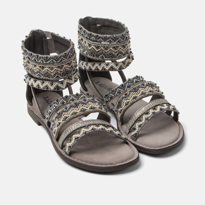 Fem Damen Sandalen Grey