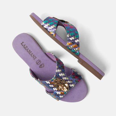Hailey Damen Leder-Pantoletten Lilac