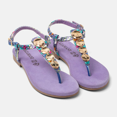 Lynn Damen Leder-Sandalen Lilac