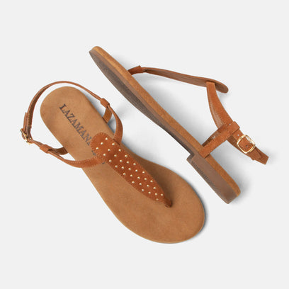 Minu Damen Wildleder-Sandalen Tan