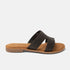 Puck Damen Leder-Pantoletten Black