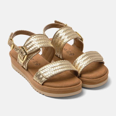 Fenna Damen Sandalen Gold