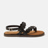 Jona Damen Leder-Sandalen Black
