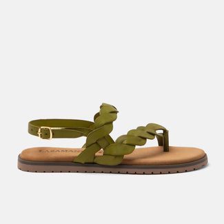 Jona Damen Leder-Sandalen Green