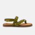 Jona Damen Leder-Sandalen Green