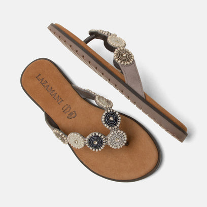 Mey Damen Zehentrenner Grey