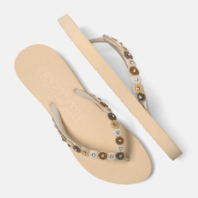 Mallorca Beach Damen Flip Flops Offwhite