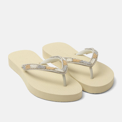 Fraser Beach Damen Flip Flops Offwhite