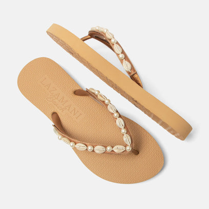 Whitsundays Beach Damen Flip Flops Beige