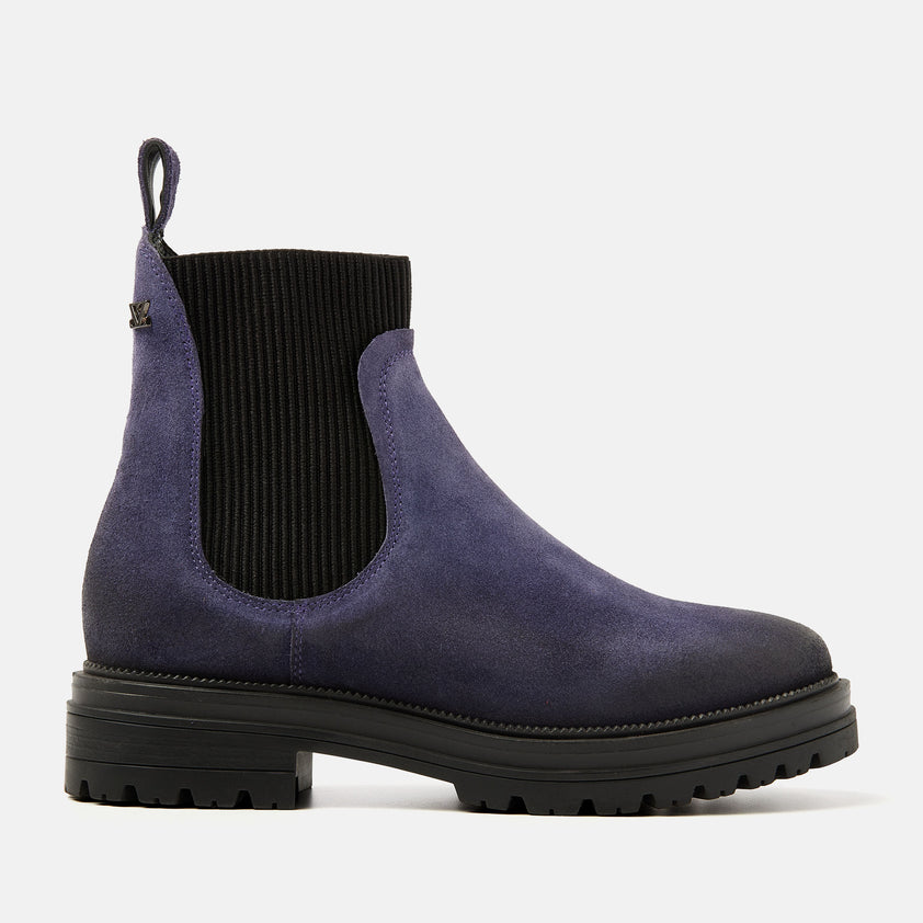 Beau Damen Wildleder Chelsea-Boots Purple