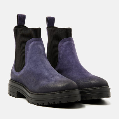 Beau Damen Wildleder Chelsea-Boots Purple