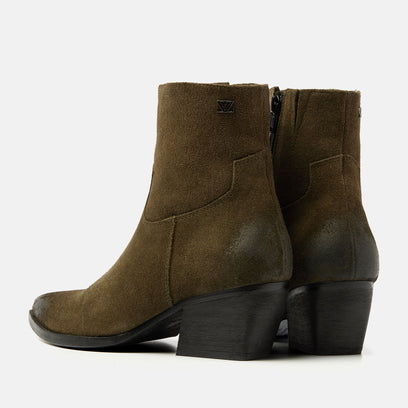 Alix Damen Wildleder-Stiefeletten Khaki