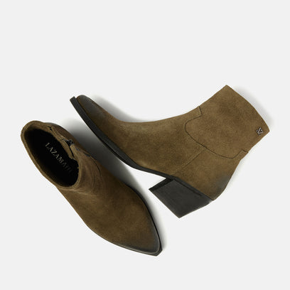 Alix Damen Wildleder-Stiefeletten Khaki