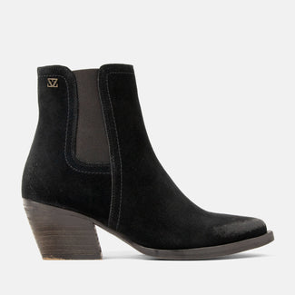 Annie Damen Wildleder Stiefeletten Black