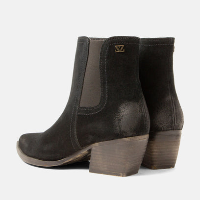 Annie Damen Wildleder Stiefeletten Black