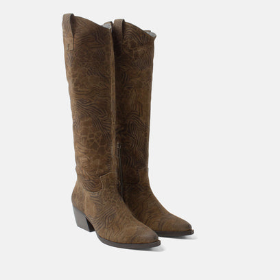 Adaline Damen Wildleder-Stiefel Khaki
