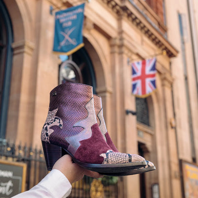 Stevie Damen Leder-Stiefeletten Merlot