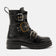 Abby Damen Leder Biker-Boots Black