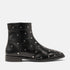 Dana Damen Leder-Stiefeletten Black