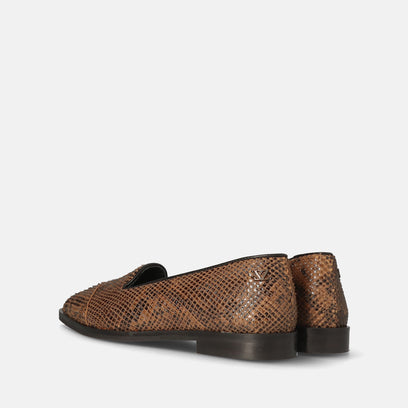 Flora Damen Leder-Loafers Biscuit