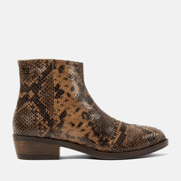 Beverly Damen Leder-Stiefeletten Biscuit