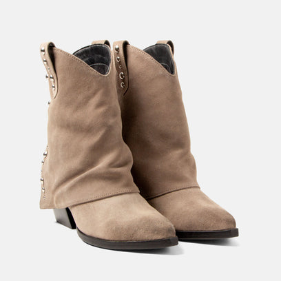 Yara Damen Wildleder Stiefeletten Fango