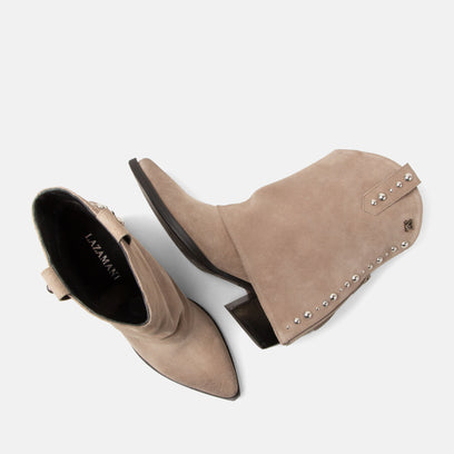 Yara Damen Wildleder Stiefeletten Fango