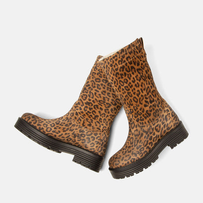 Jacky Damen Wildleder-Stiefel Tan/Leo