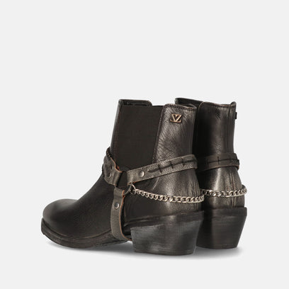Emmi Damen Leder-Stiefeletten Pewter