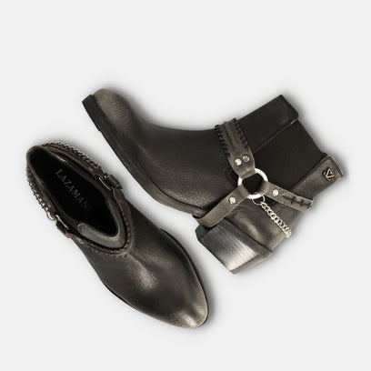 Emmi Damen Leder-Stiefeletten Pewter