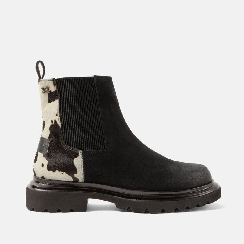 Haidy Damen Wildleder-Boots Black/White