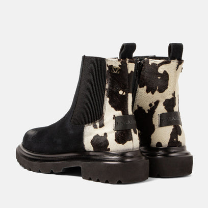 Haidy Damen Wildleder-Boots Black/White