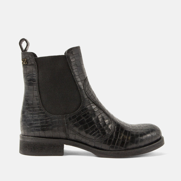 Marij Damen Leder Chelsea-Boots Black
