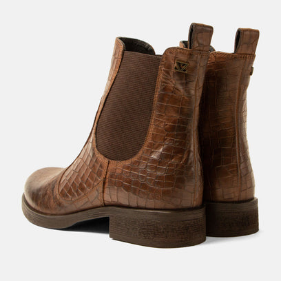 Marij Damen Leder Chelsea-Boots Brown