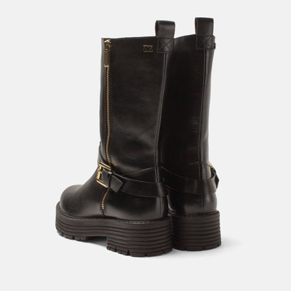 Lotte Damen Leder-Boots Black