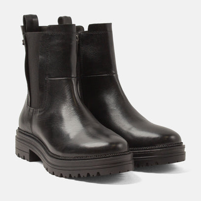 Nola Damen Leder-Boots Black