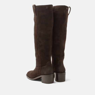 Elin Damen Wildleder-Stiefel Brown