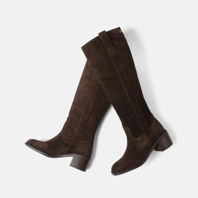 Elin Damen Wildleder-Stiefel Brown