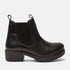 Lia Damen Leder Chelsea-Boots Black