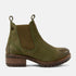 Lia Damen Leder Chelsea-Boots Green