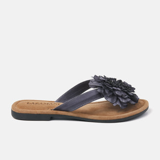 Dalia Damen Leder-Zehentrenner Black
