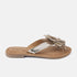 Lily Damen Leder Zehentrenner Gold