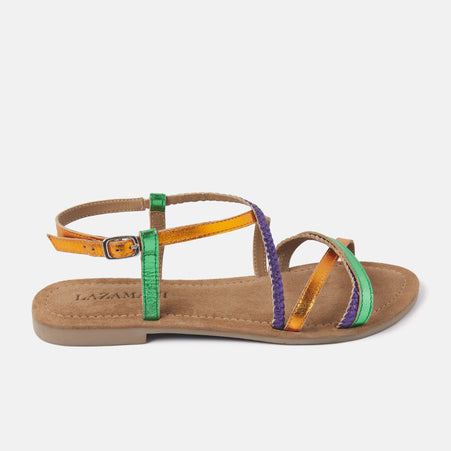 Damen Sandalen 33.524 Orange Multi