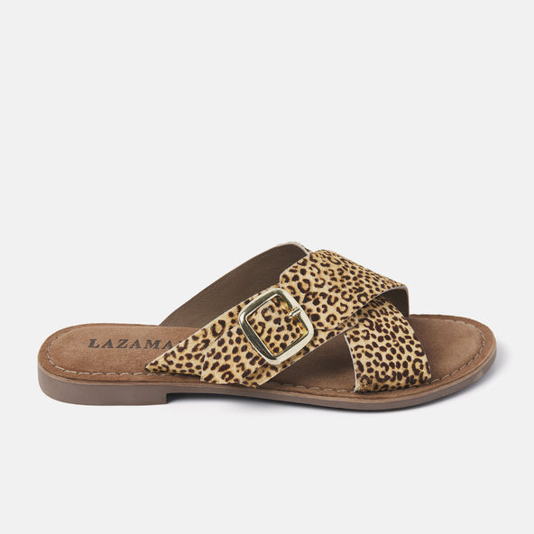 Damen Pantoletten 75.323 Leopard