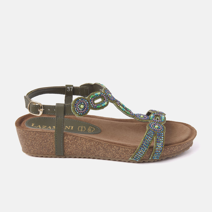 Damen Sandalen 75.354 Olive